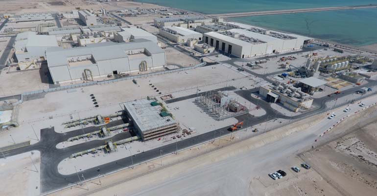 Desalinizadora de Umm al Houl en Qatar donde Acciona ya ha superado las pruebas de puesta en marcha