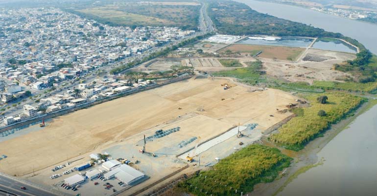 Avance de las obras de la EDAR Los Merinos en Ecuador por parte de Acciona