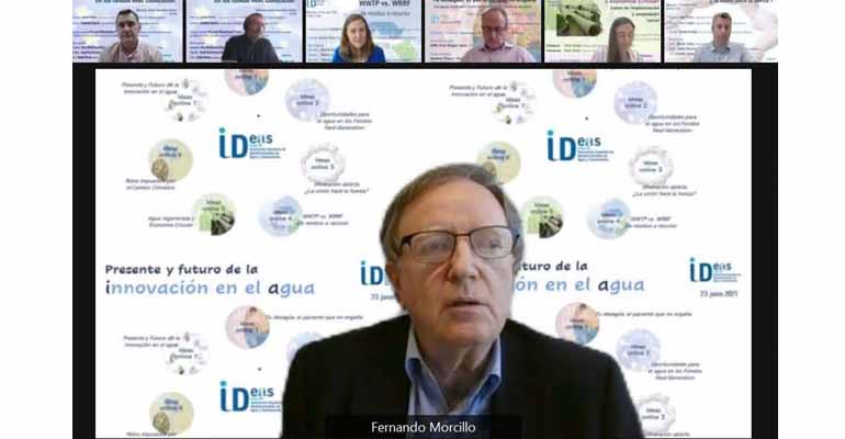 Fernando Morcillo, presidente de AEAS, y algunos participantes más en la sesión de I+D