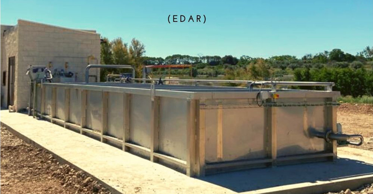 Vista de la EDARI en las Bodegas Las Cepas, adjudicada a Aema