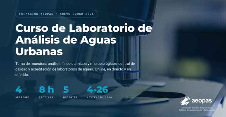AEOPAS lanza un curso de laboratorio de análisis de aguas urbanas
