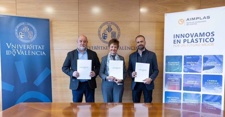 Aimplas y la Universitat de València crean una cátedra para para impulsar la sostenibilidad y la innovación en el sector del plástico