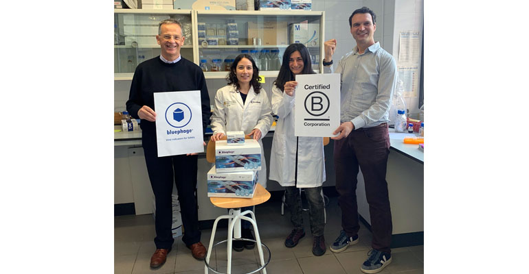 Equipo de Bluephage con la certificación BCorp