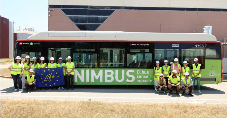 Barcelona usa biometano a partir de lodos de EDAR como combustible para autobuses gracias al proyecto Life Nimbus