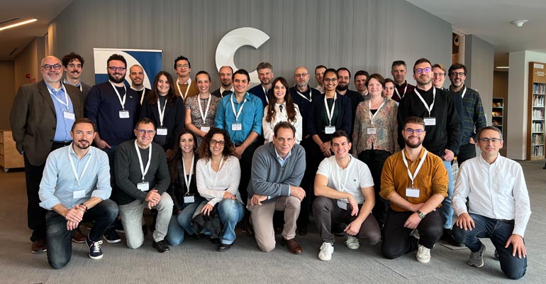 Foto de grupo de los representantes del proyecto europeo Sempre-Bio liderado por Cetaqua