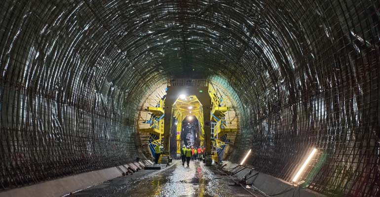 El Consorcio de Aguas Bilbao Bizkaia avanza con las obras del tanque de tormentas de Galindo