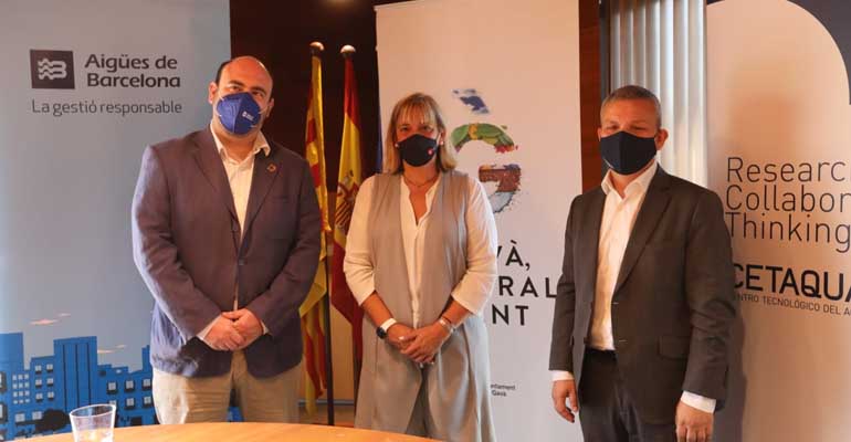 Convenio entre Gavà, Aigües de Barcelona y Cetaqua para potenciar la economía ciruclar y reutilización del agua