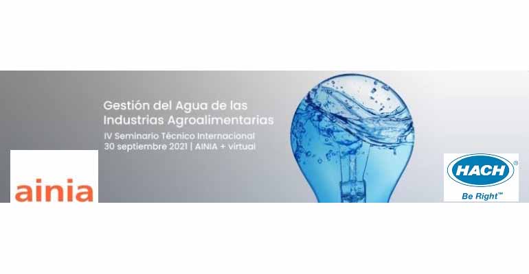 Cartel seminario Ainia con presencia de Hach