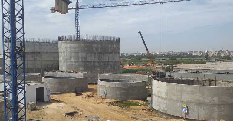 Trabajos de Incatema en la EDAR de Camberene en Dakar (Senegal)