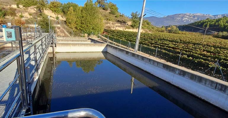 Depuradora del sistema de saneamiento en la Rioja Alavesa