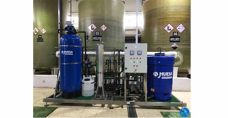 Planta de tratamiento de J- Huesa aplicada para aguas de proceso en una industria de productos de limpieza