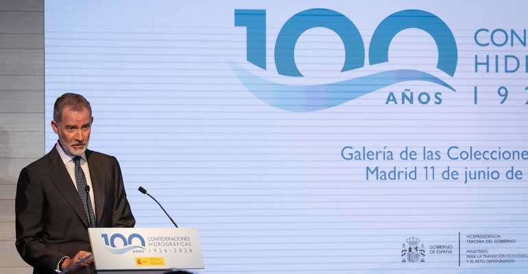 El Rey preside la gala de las confederaciones hidrográficas, un modelo pionero de gestión del agua que cumple 100 años