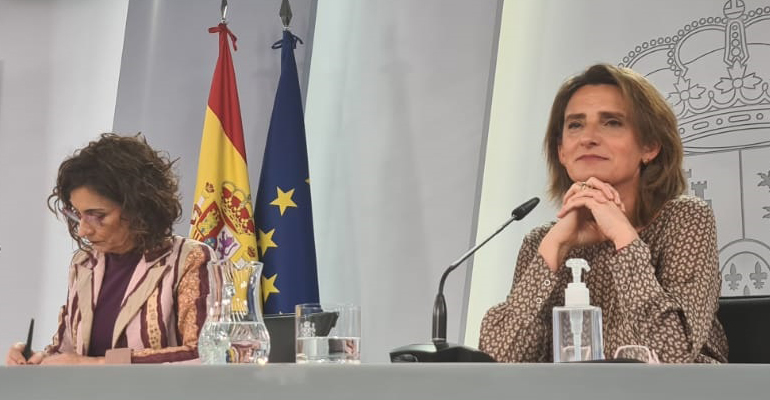 La ministra del Miteco, Teresa Ribera, ha presentado el primer paquete de medidas de inversión que incluye dotaciones para saneamiento y depuración