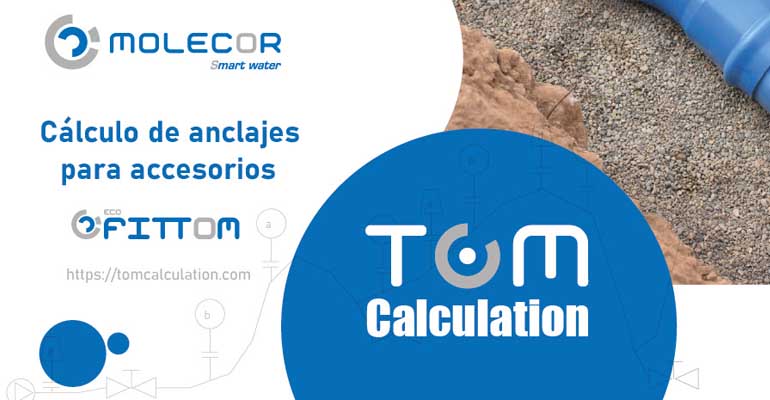 Molecor implementa el cálculo de anclajes de los accesorios ecoFITTOM en su programa de cálculo mecánico
