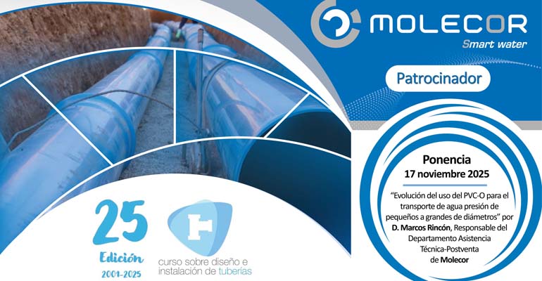 Molecor participa en el curso de diseño e instalación de tuberías para el transporte de agua