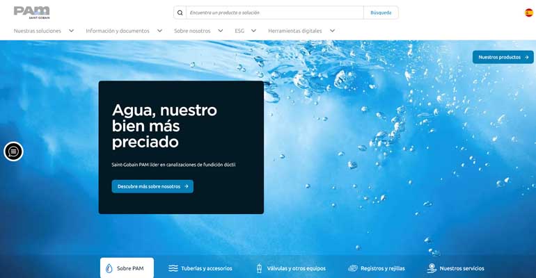 Saint-Gobain PAM presenta página web: nuevo look, misma esencia