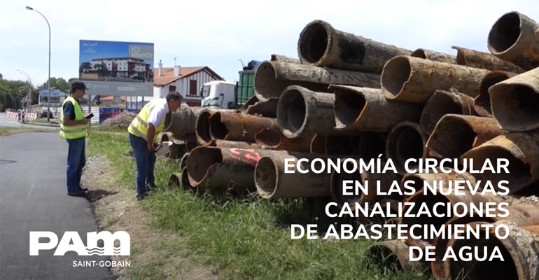 Economía circular en las nuevas canalizaciones de abastecimiento de agua para Anglet