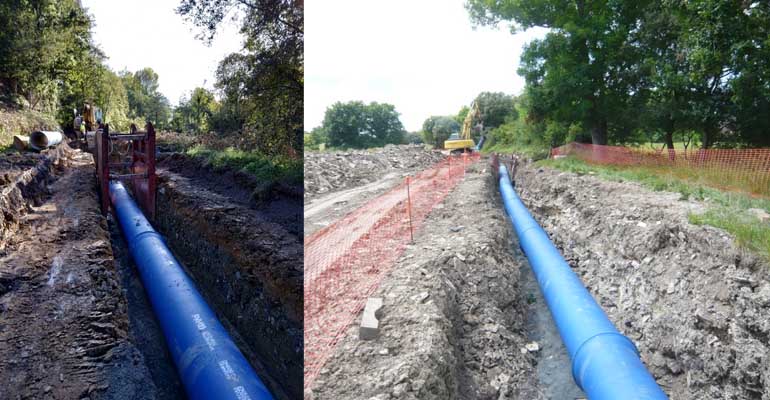 Tubería PAM Natural de Saint-Goban PAM en el abastecimiento de agua del sistema Uribe-Kosta y Mungiesado-Bakio del Consorcio de Aguas Bilbao Bizkaia