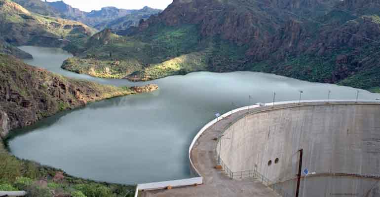 Central hidroeléctrica del Salto de la Chira en Gran Canaria